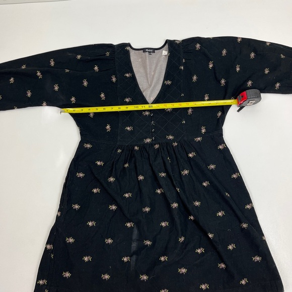 Sold Out NWT Madewell Corduroy Quilted-Bib Mini Dress in Blurred Ikat - Picture 10 of 11